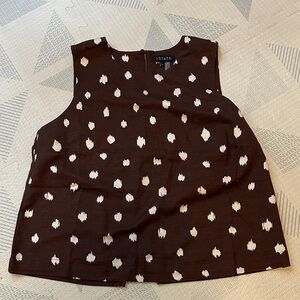 1. State Women's Sleeveless Top in Brown and Cream